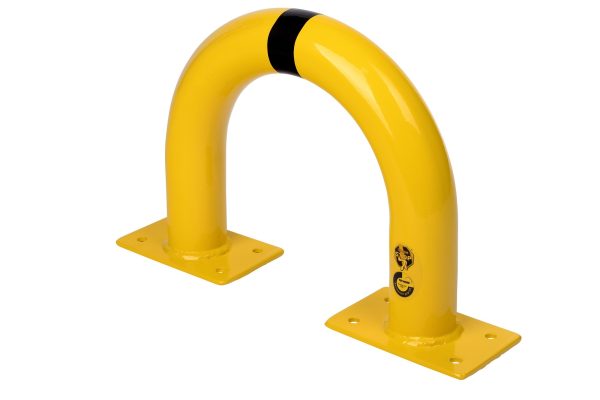 Beschermbeugel staal, H350xB420 mm, geel/zwart
