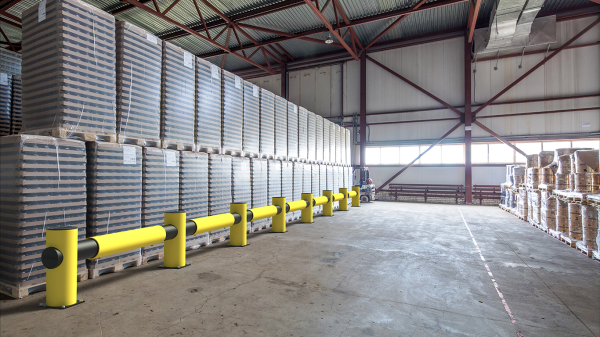 Verkeersafscherming kunststof, H516 mm, 1 rail, OP MAAT