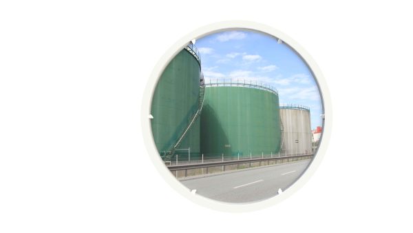 Universele spiegel EUvex, rond, wit, diameter 60 cm / waarneming 9-15 m