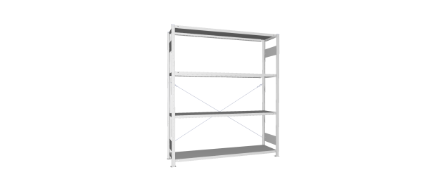 Legbordstelling S3 CLIP 200 basismodule  H2.000 x B1.700 mm verzinkt diepte 400 mm