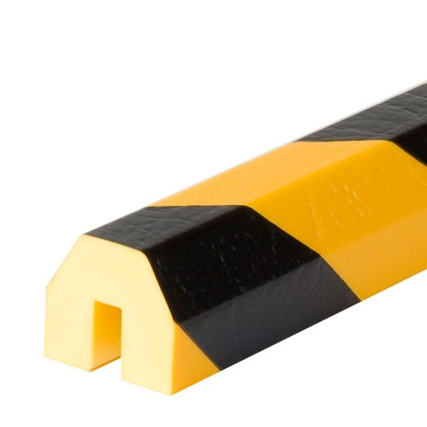 Kantbescherming, PU schuim, zelfklevend, geel/zwart, Type BB 1 meter