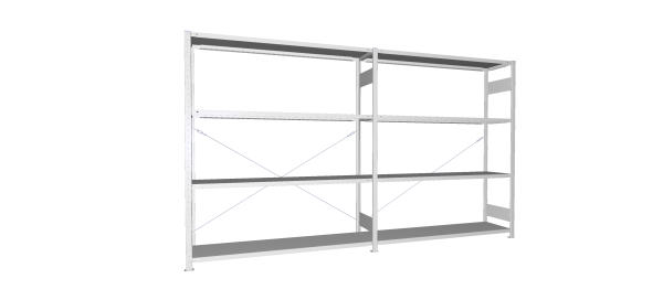 Legbordstelling S3 CLIP 200 aanbouwmodule  H2.000 x B1.700 mm verzinkt diepte 400 mm