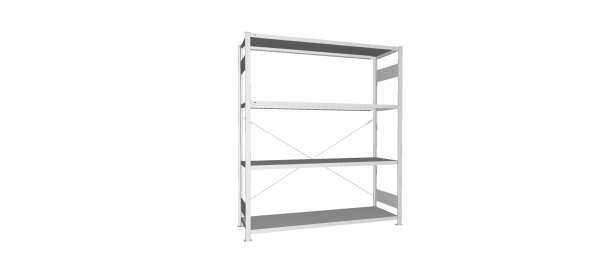 Legbordstelling S3 CLIP 200 basismodule  H2.000 x B1.700 mm verzinkt diepte 500 mm