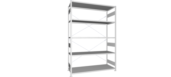 Legbordstelling S3 CLIP 200 basismodule  H2.500 x B1.700 mm verzinkt diepte 600 mm