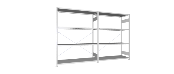Legbordstelling S3 CLIP 200 aanbouwmodule  H2.000 x B1.500 mm verzinkt diepte 500 mm