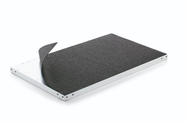 Antislip mat voor legborden, B1.000 mm zwart diepte 600 mm