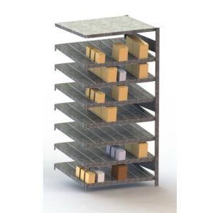 Doorschuifstelling S3, Type S, Aanbouwmodule, H2.000 x B1.000 mm verzinkt diepte 800 mm