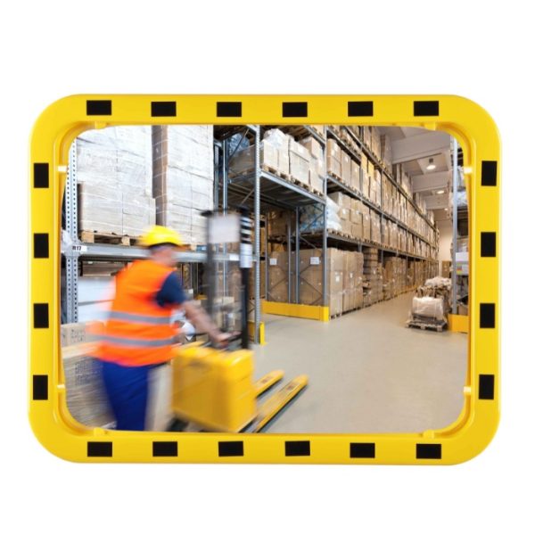 EUvex industriespiegel rechthoek geel zwart - Afbeelding 3