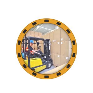 EUvex industriespiegel rond geel zwart