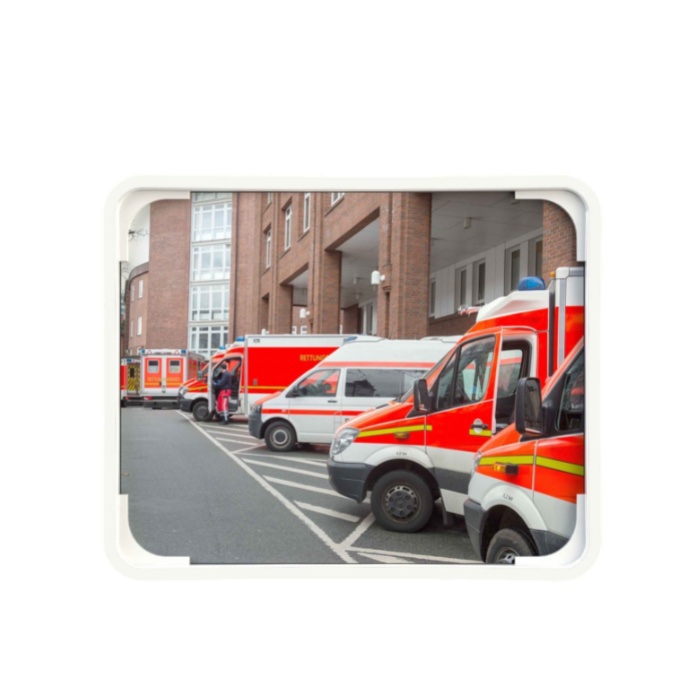 EUvex universele spiegel rechthoek wit - Afbeelding 3