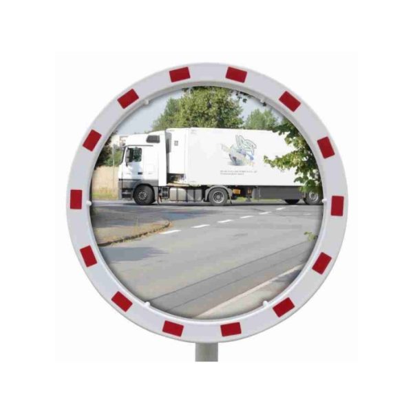 EUvex verkeersspiegel rond wit rood