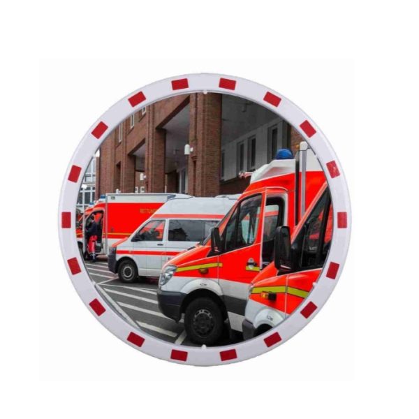 EUvex verkeersspiegel rond wit rood - Afbeelding 2