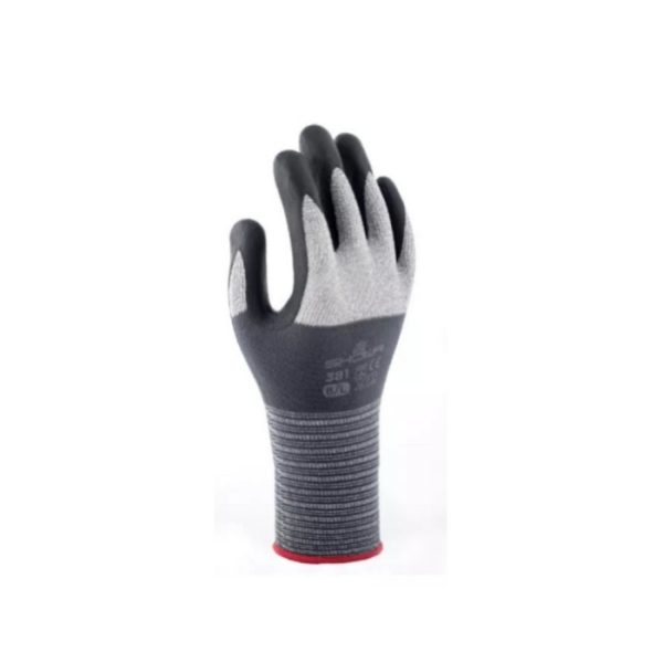 Showa 381 griphandschoen nitril grijs