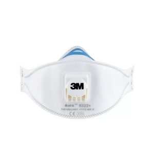 3M Aura 9322 FFP2 stofmasker met ventiel voor schuren