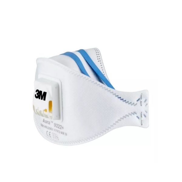 3M Aura 9322 FFP2 stofmasker met ventiel voor schuren - Afbeelding 2