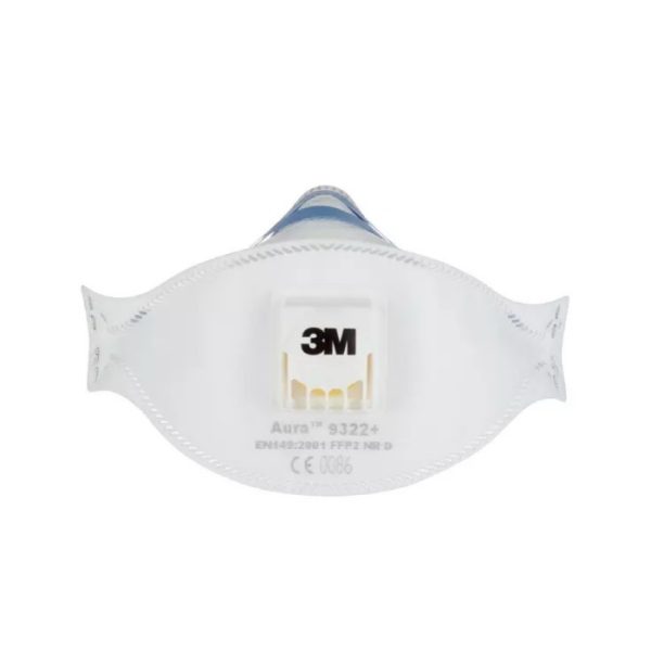 3M Aura 9322+ FFP2 stofmasker met ventiel voor schuren
