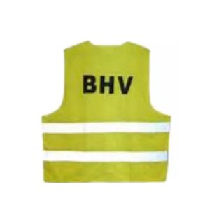 Leina veiligheidsvest met opdruk “BHV” geel