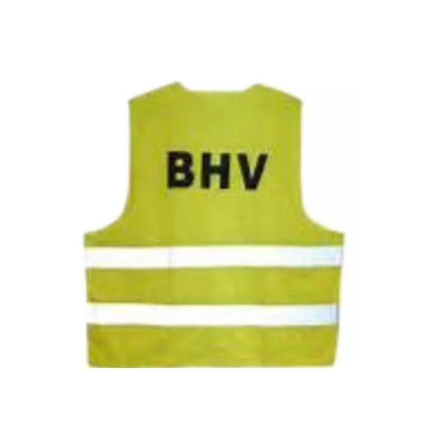 Leina veiligheidsvest met opdruk “BHV” geel