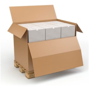 Container doos bruin dubbelgolf