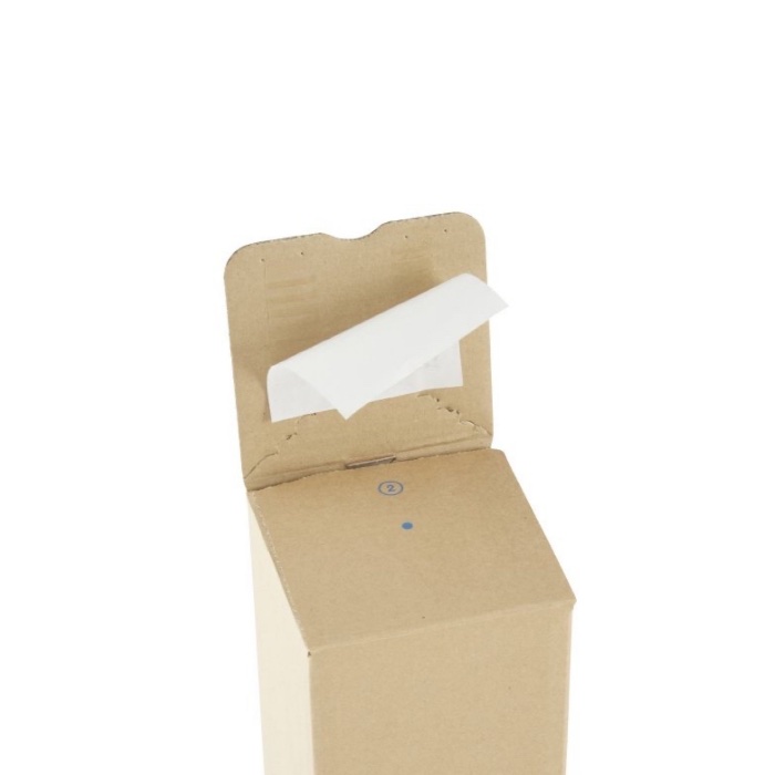 Verzendkoker vierkant met zelfklevende bodem bruin - Afbeelding 2