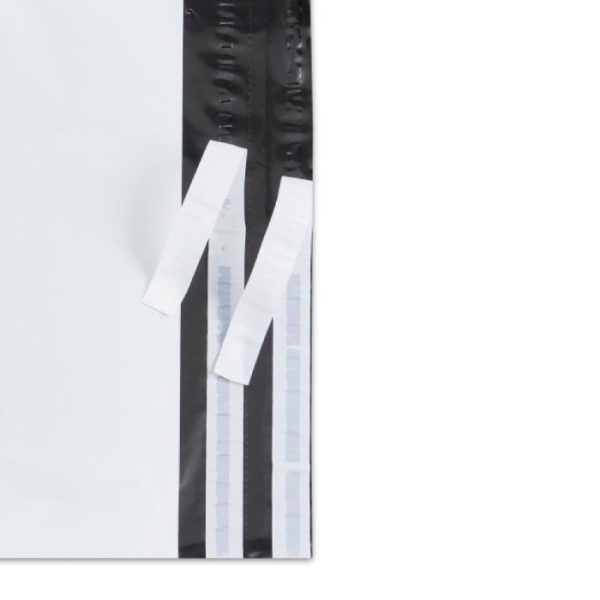 Coex verzendzak 60 µm met perforatiesluiting wit/zwart - Afbeelding 2