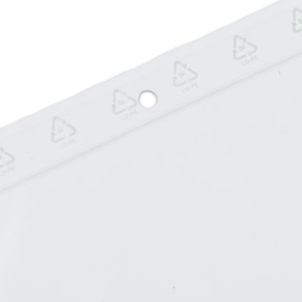 Gripzak 50 µm met ponsgat en schrijfvlak transparant - Afbeelding 2