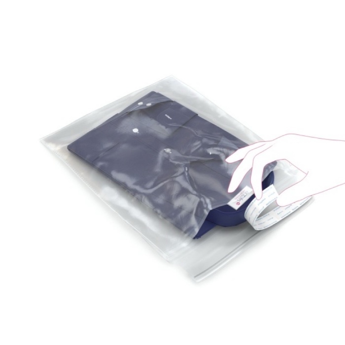 Plastic zak met zelfklevende strip 50 µm transparant - Afbeelding 2