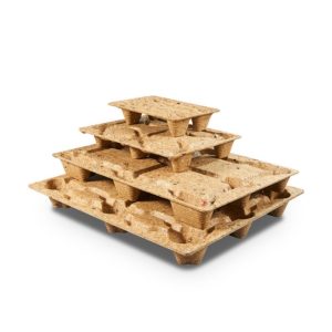 Pallet van geperst hout
