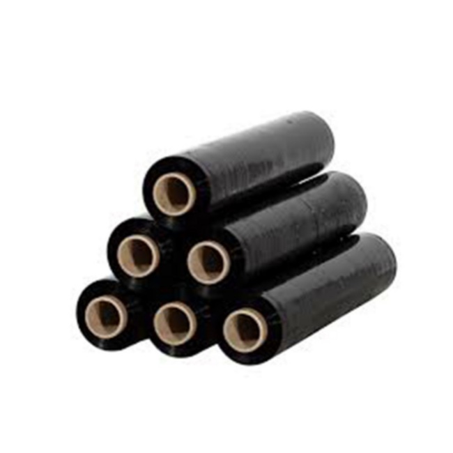 Handwikkelfolie voorgerekt zwart - Afbeelding 2