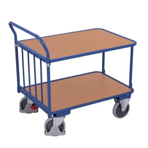 tafelwagen met duwbeugel en verticale spijlen