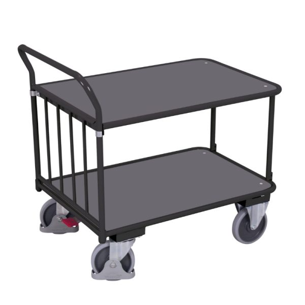 Tafelwagen met duwbeugel en verticale spijlen - Afbeelding 2