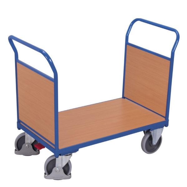 Duwwandwagen met 2 wanden blauw