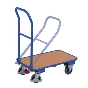 Inklapbare wagen met 1 duwbeugel blauw