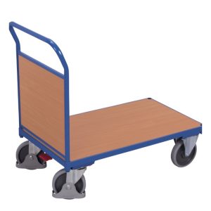 Duwwandwagen met 1 wand blauw