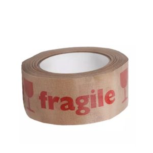 Waarschuwingstape papier breekbaar fragile bruin rood