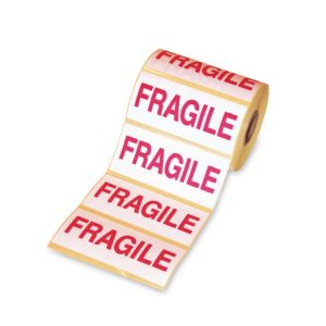 Waarschuwingsetiket fragile wit