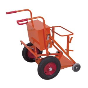 Oranje vuilniswagen