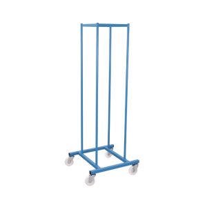 Meubelhond verzamelwagen voor in een magazijn. In de kleur blauw