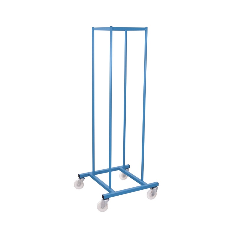 Meubelhond verzamelwagen voor in een magazijn. In de kleur blauw