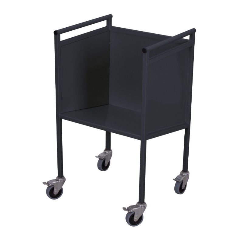 Kleine archiefwagen voor in een magazijn. In de kleur antraciet