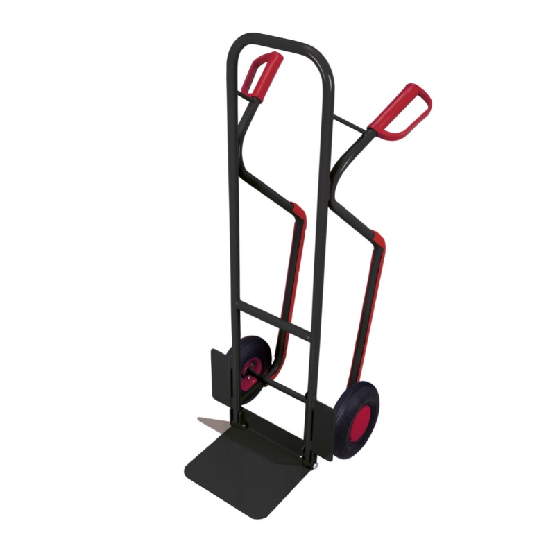 Stalen steekwagen met opklapbare schopplaat en glijbeugels - Afbeelding 3