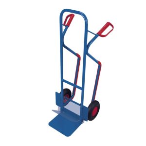 Stalen steekwagen met opklapbare schopplaat en glijbeugels