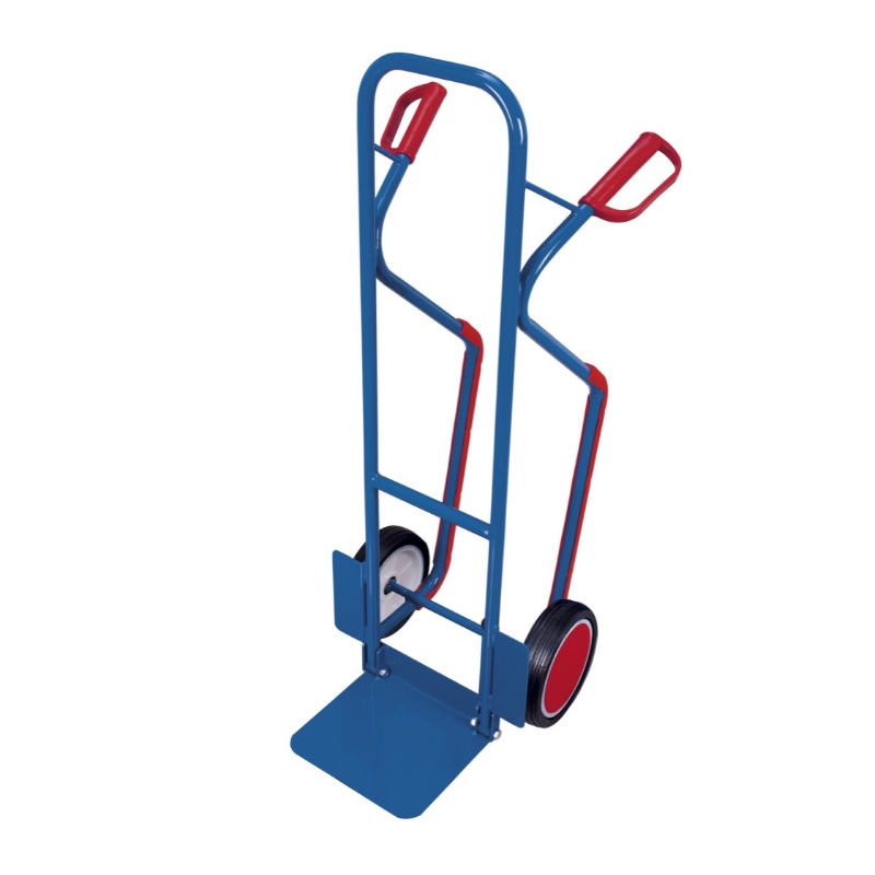 Stalen steekwagen met opklapbare schopplaat en glijbeugels - Afbeelding 2